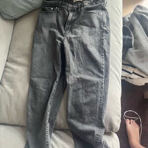 Madewell Cropped Faded Black Denim Jeans 31